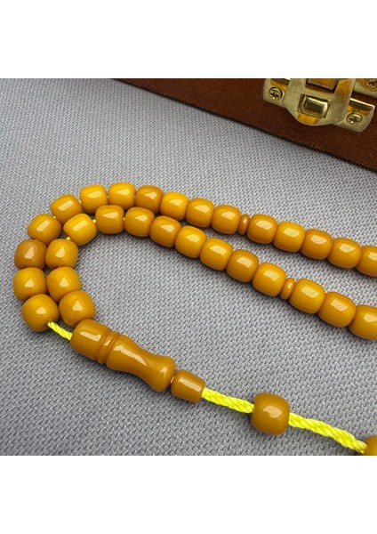 Sistem Dizayn Mısır Tane Kesim Bilek Boy Sarı Sıkma Kehribar Tespih indirimleri