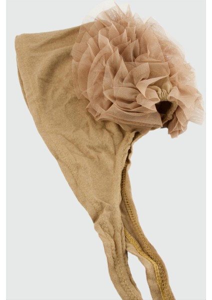 Mtxdpn Dikişli Fırfırlı Bone-açık Kahverengi