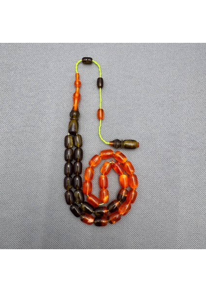 Usta Işçilikli Çift Renk Simli Sıkma Kehribar Tespih fırsatları