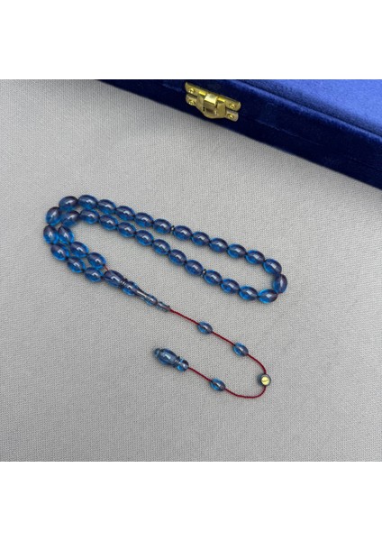 Usta Işçilikli Sistem Dizayn Petrol Mavi Buğulu Hamur Sıkma Kehribar Tespih fiyatları