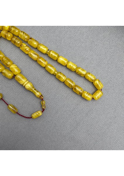 Usta Işçilikli Yoğun Sistem Dizayn Sarı Yoğun Hareli Sıkma Kehribar Tespih modelleri