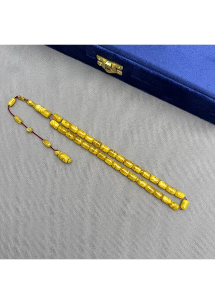 Usta Işçilikli Yoğun Sistem Dizayn Sarı Yoğun Hareli Sıkma Kehribar Tespih fırsatları