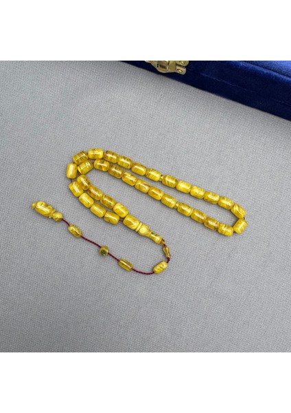 Usta Işçilikli Yoğun Sistem Dizayn Sarı Yoğun Hareli Sıkma Kehribar Tespih indirimleri