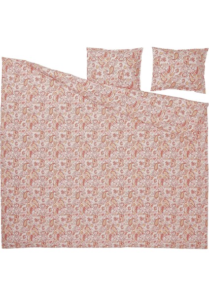 Rodgersıa Çift Kişilik Nevresim Seti Pembe Beyaz 240 x 220 / 50 x 60 Cm