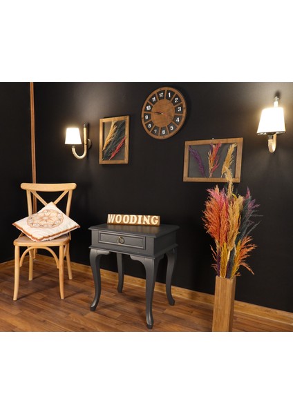 Çekmeceli Masif Antrasit Komodin - Yan Sehpa fırsatları