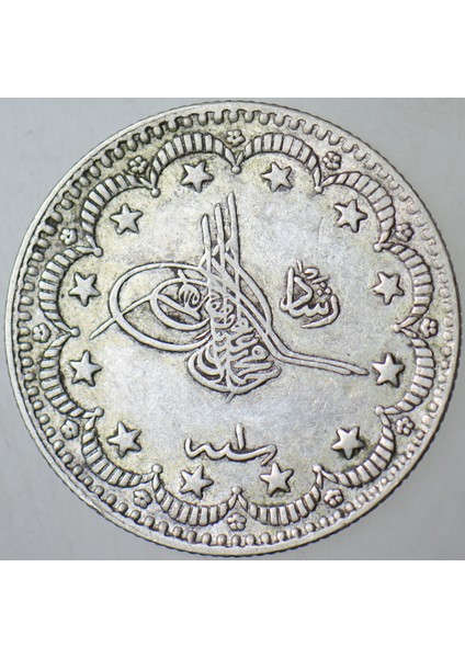 Sultan V. Mehmed Reşad Gümüş 5 Kuruş 1327/1 Istanbul Darbı. Çilaltı fiyatları