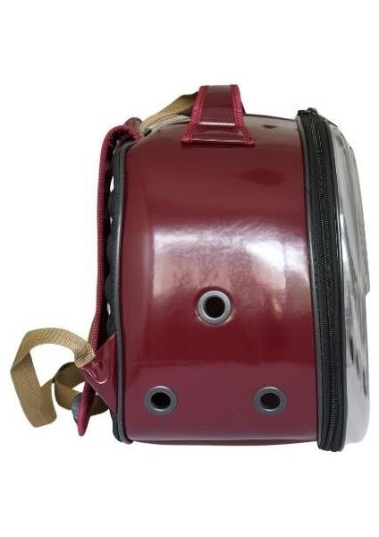 Şeffaf Evcil Hayvan Taşıma Çantası, 42X26X35 Cm, Bordo Renk, Sırt Çantası Tarzında modelleri