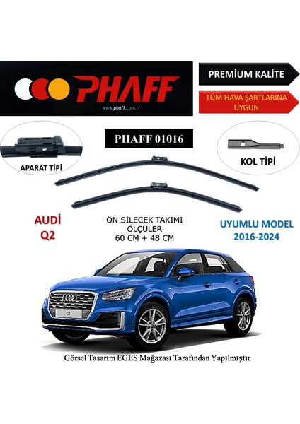 Audi Q2 (2016-2024) Ön Silecek Süpürgesi 600MM + 480MM
