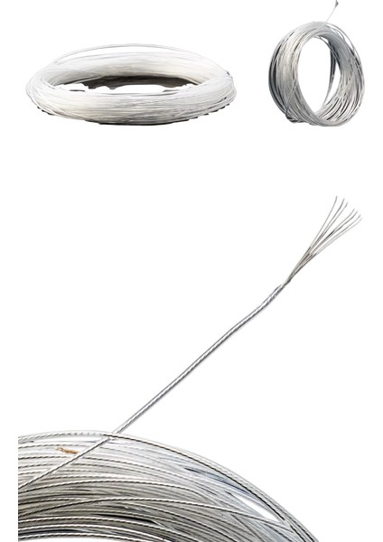 Kalaylı Bakır Kordon Kablo 0.22MM Şeffaf Montaj Kablosu Çok Damarlı ( 100 Metre)