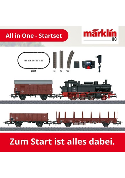 29074 Br 74 Dijital Model Başlangıç Tren Seti | Ho Ölçek,mobile Station ve C-Gleis Ray Sistemi