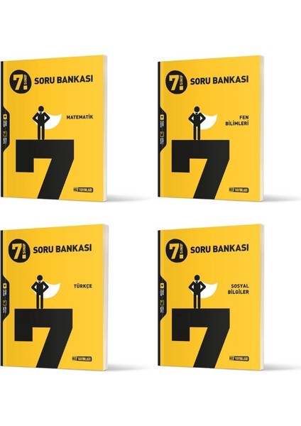 7.sınıf Matematik+Fen+Türkçe+Inkilap Tarihi Soru Bankası Seti