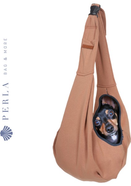 Kahverengi Evcil Hayvan Taşıma Çantası, Rahat ve Şık Tasarım