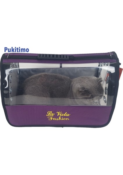 Mor Şeffaf Kedi ve Köpek Taşıma Çantası, Dayanıklı ve Şık Tasarım fiyatları