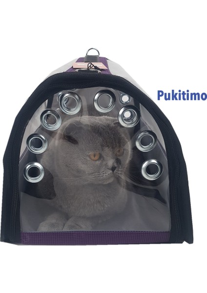 Mor Şeffaf Kedi ve Köpek Taşıma Çantası, Dayanıklı ve Şık Tasarım fırsatları