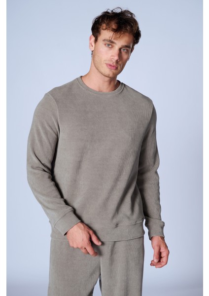 Esw 2951 Bisiklet Yaka Fitilli Erkek Sweat fırsatları