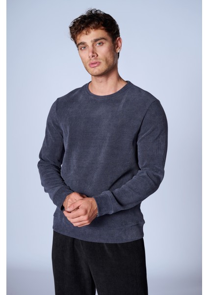 Esw 2951 Bisiklet Yaka Fitilli Erkek Sweat fiyatları