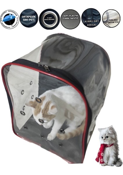 Siyah Evcil Hayvan Taşıma Çantası, Rahat ve Hafif Sırt Çantası fiyatları