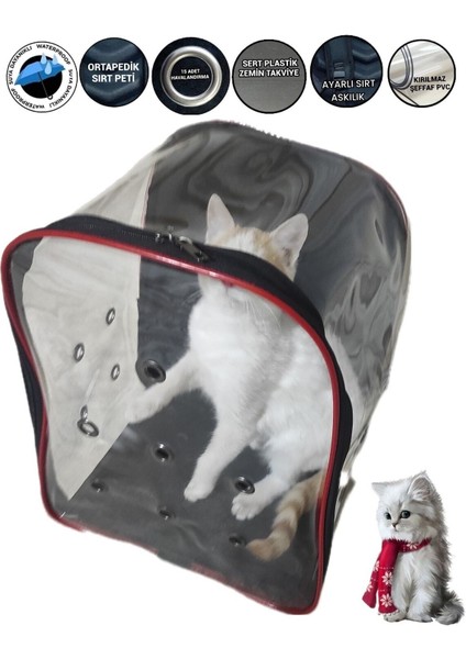 Siyah Evcil Hayvan Taşıma Çantası, Rahat ve Hafif Sırt Çantası fırsatları