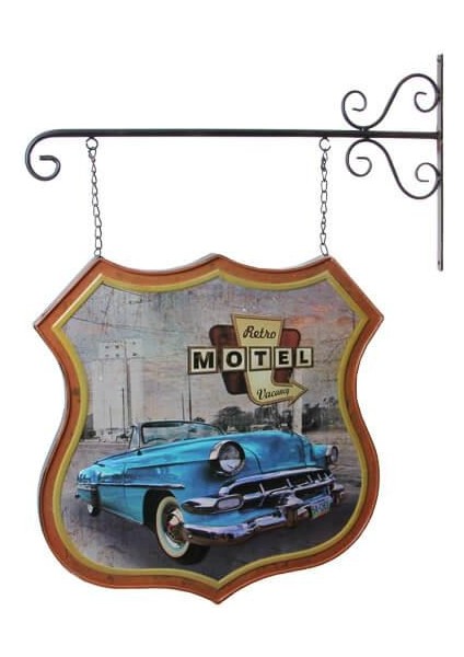Dekoratif Çift Yönlü Car Trip Temalı Ferforje Askı modelleri