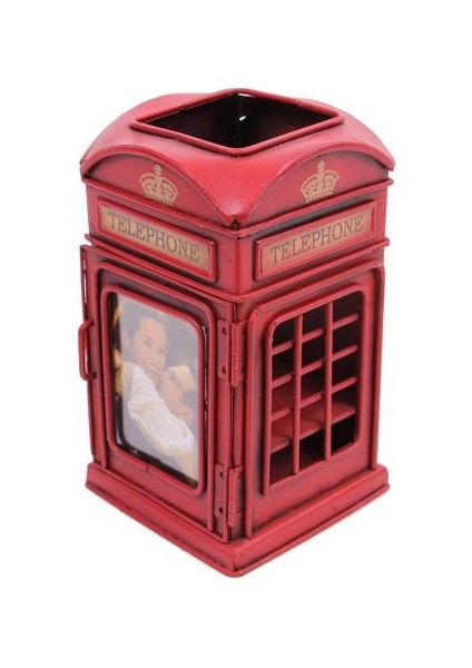 Dekoratif Metal Londra Telefon Kulübesi Kalemlik ve Çerçeveli modelleri
