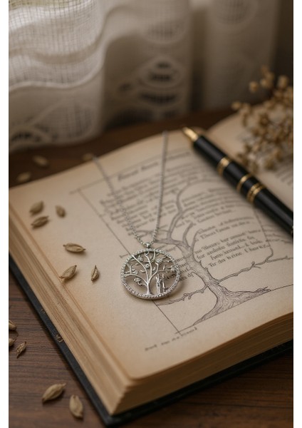 925 Ayar Gümüş Hayat Ağacı Kolye Kadın