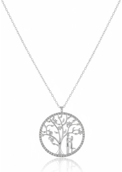 925 Ayar Gümüş Hayat Ağacı Kolye Kadın fiyatları