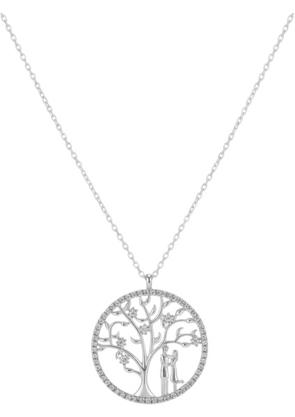 925 Ayar Gümüş Hayat Ağacı Kolye Kadın modelleri