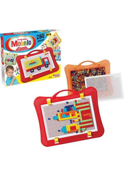 280 Parça Mozaik Oyun Seti | Renkli Plastik Çivi Oyunu | 3+ Yaş Eğitici Tasarım Oyunu