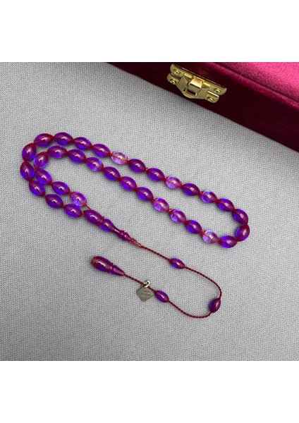 Faaris Beydun Bordo Mavi Beyzi Renk Süzmesi Sıkma Kehribar Tespih fırsatları