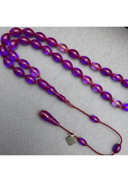 Faaris Beydun Bordo Mavi Beyzi Renk Süzmesi Sıkma Kehribar Tespih indirimleri