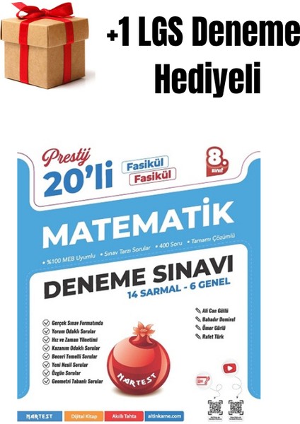 Nartest 8.sınıf (Lgs) Matematik 20'li Fasikül Deneme +1 Lgs Deneme Hediyeli