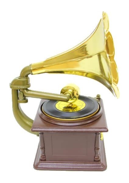 Gramofon Müzik Kutusu Kurmalı Dekoratif Ev Ofis Hediyelik modelleri