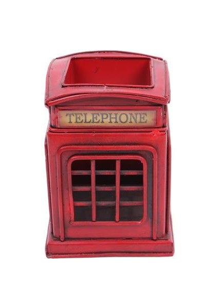 Dekoratif Metal Londra Telefon Kulübesi Kalemlik Vintage Hediyelik fiyatları