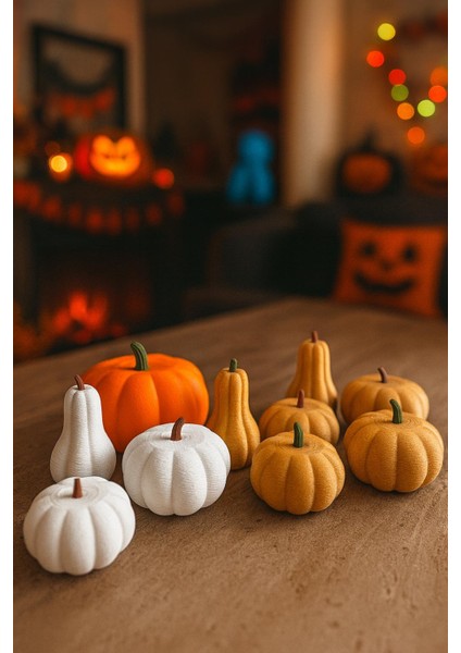 3'lü Balkabağı Dekor Set