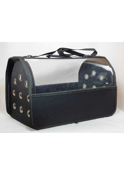 Siyah Şeffaf Taşıma Çantası Kedi ve Köpek Için Rahat ve Şık