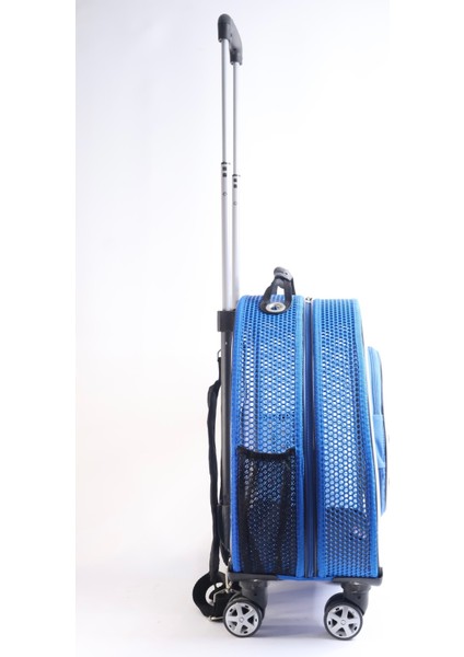 Mavi Renkli Tekerlekli Evcil Hayvan Taşıma Çantası, Pratik ve Hafif Model fiyatları