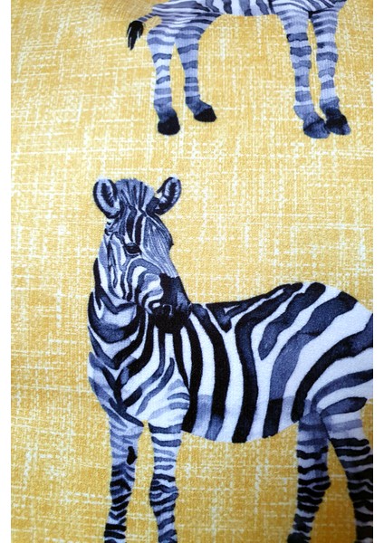 Zebra Tasarımlı Saçaklı Kadife Kırlent Kılıfı - 43X43CM fiyatları