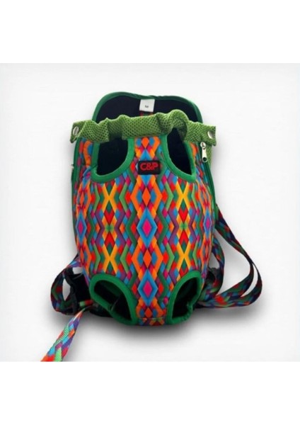 Yeşil Küçük Hayvan Taşıma Ana Kucak Taşıma Çantası 1-2 kg Için