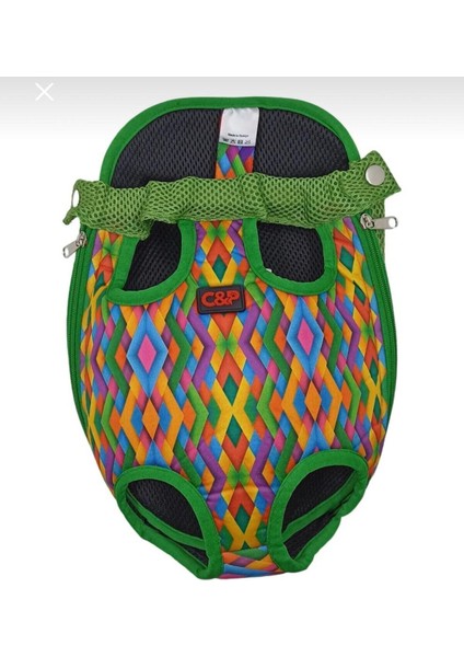 Yeşil Küçük Hayvan Taşıma Ana Kucak Taşıma Çantası 1-2 kg Için