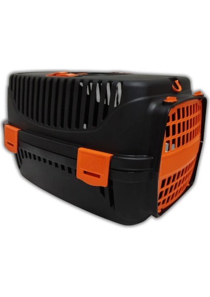 Orta Boy Çok Fonksiyonlu Siyah Turuncu Evcil Hayvan Taşıma Çantası
