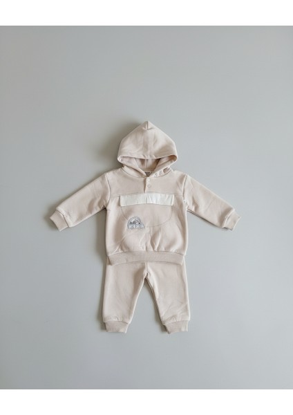 3 İplik Şardonlu Kapüşonlu Bebek Eşofman Takımı fiyatları