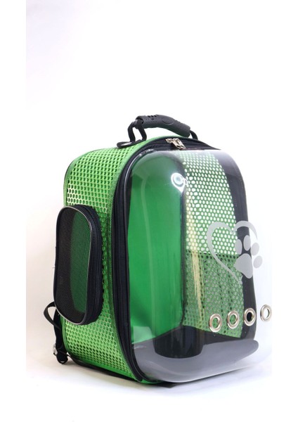 Yeşil Renk Sırt Çantası, Evcil Hayvan Taşıma, Rahat ve Hafif Tasarım