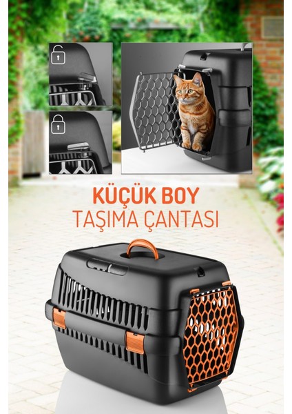 Turuncu Küçük Boy Evcil Hayvan Taşıma Çantası, Rahat ve Şık Kullanım Sağlar.