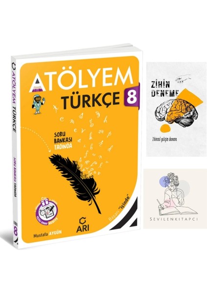 8.sınıf Türkçe Atölyem Soru BANKASI+ZİHİNDENEME-KD848