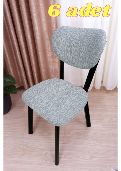 Kaliteli Elma Sandalye Kılıfı, Esnek Lastikli , Bohem Sandalye Kılıfı ( 6 Adet Sandalye Için)