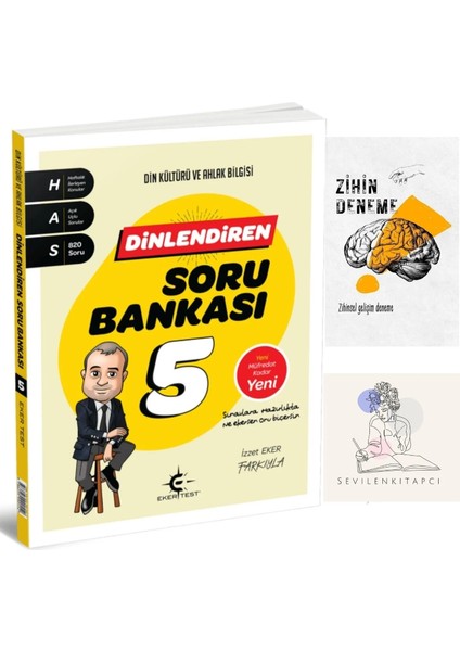 Ekertest 5.sınıf Dinlendiren Soru BANKASI+ZİHİNDENEME-KD987