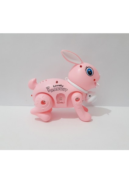 17.5X15 cm Pilli Oyuncak Yürüyen Tavşan Çocuklar Için Hediye