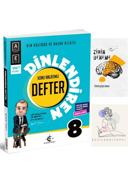 Ekertest 8.sınıf Dinlendiren Konu Anlatımlı DEFTER+ZİHİNDENEME-KD1037