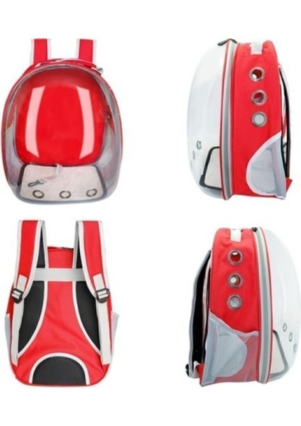 Kırmızı Şeffaf Sırt Çantası, 45X36X25 Cm, Ked ve Köpek Taşıma Için Ideal fiyatları