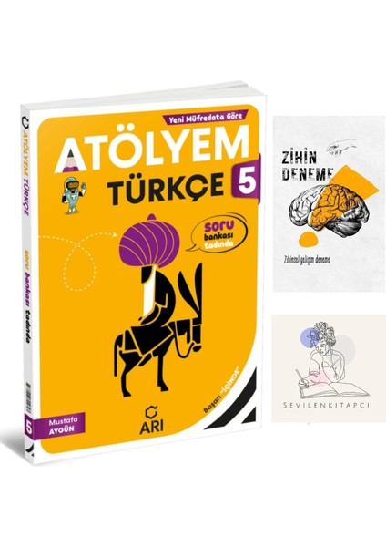 5.sınıf Türkçe Atölyem Soru BANKASI+ZİHİNDENEME-KD685